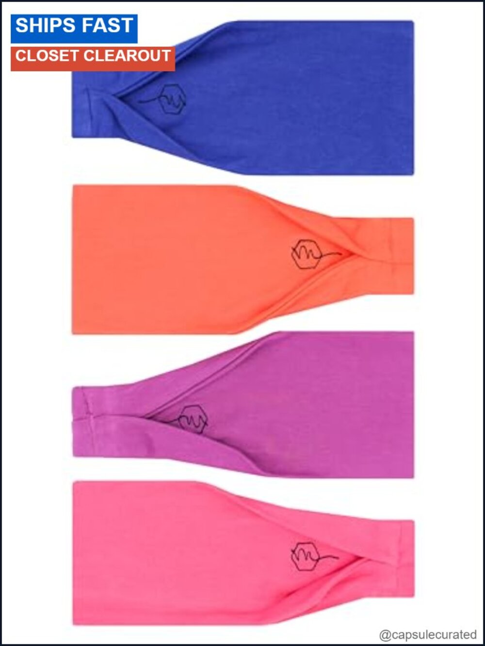 4" Wide Workout Headbands Non-Slip Sweatbands Gym Running Yoga